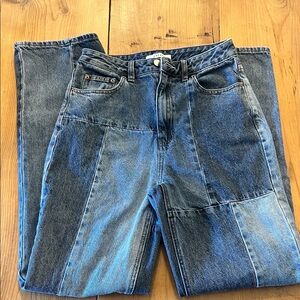 PacSun Women's Patchwork Blue Denim Jeans